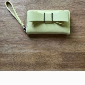 Betsey Johnson Yellow Wristlet Clutch